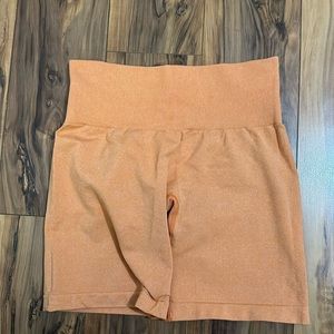 Orange NVTGN seamless shorts